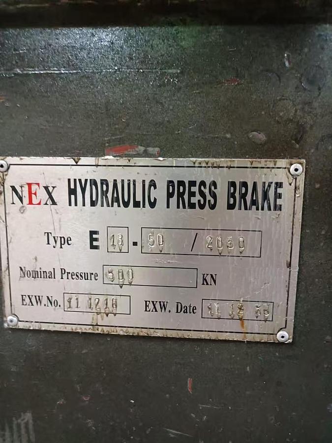 Used NEX Hydraulic Press Brake 50T