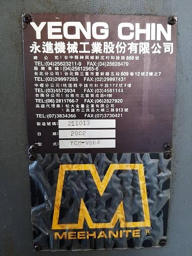 Used Year 2002 YCM V86A Machining Center 