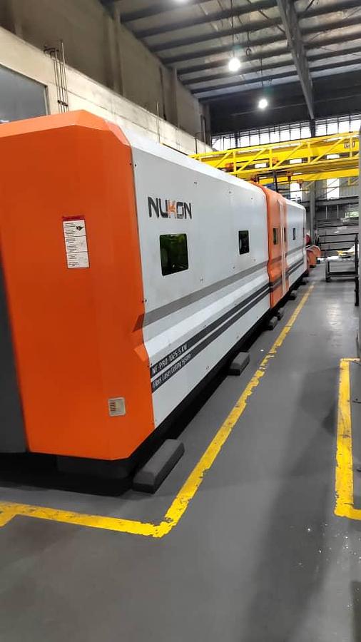 Used Nukon 10m x 2.5m Fiber Laser Cutting Year 2017