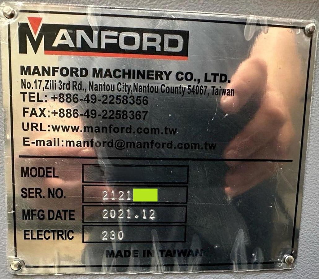 Used Manford VL-1600 Vertical Machining Center Year 2021