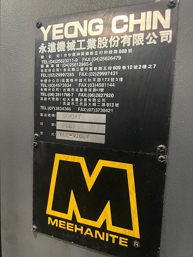 Used Year 2003 YCM V106A Vertical Machining Center