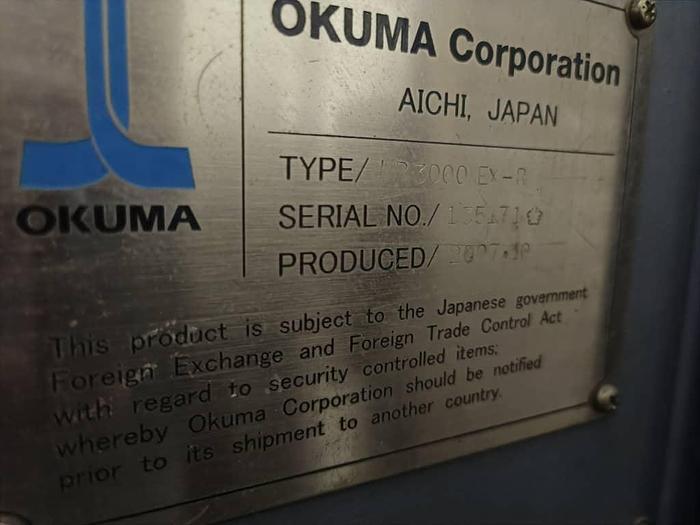 Used OKUMA Model LB3000EX-RC500 Year 2007 CNC Lathe