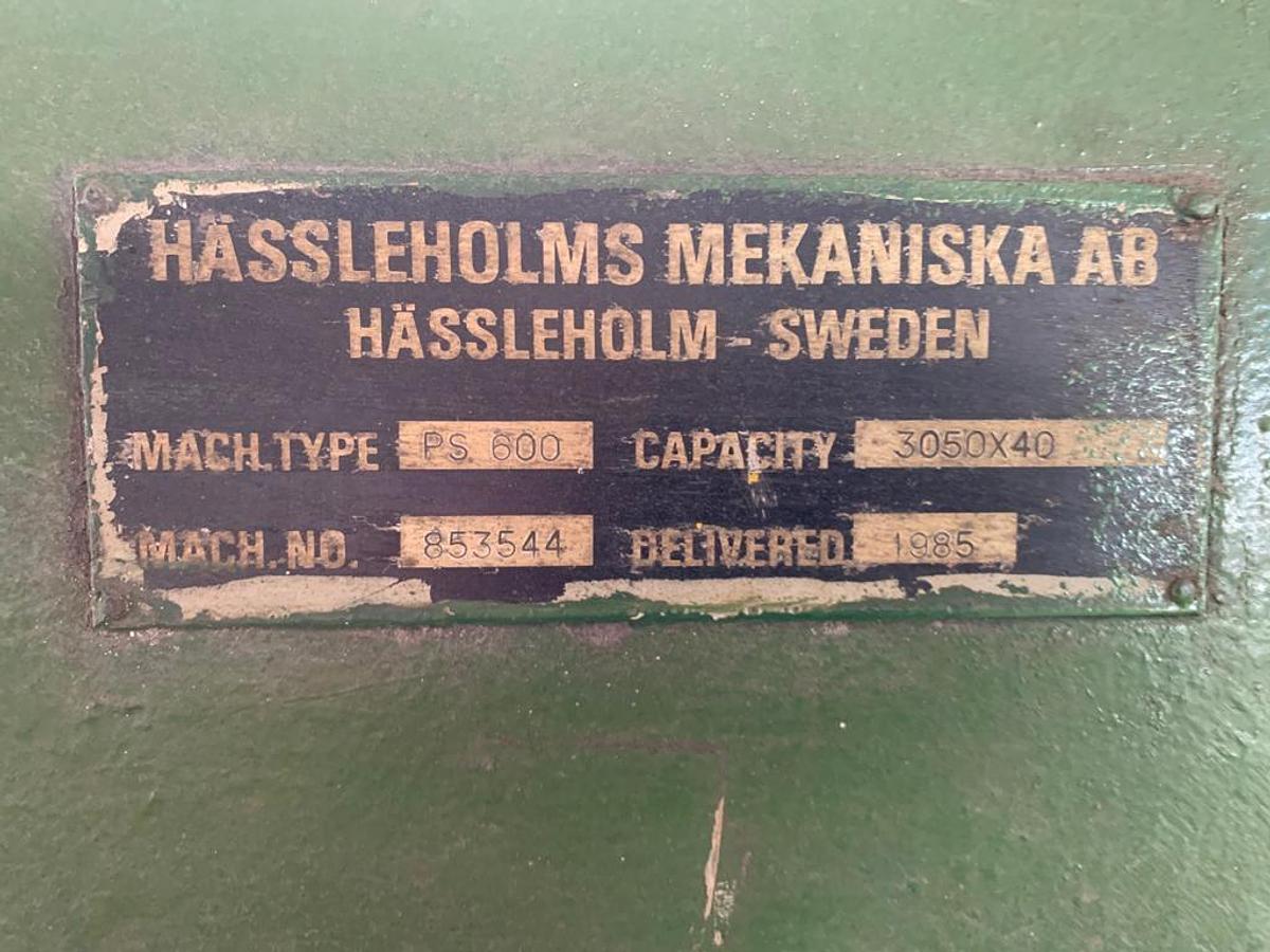 Used Hassleholms Mekaniska AB PS600 Plate Blending Roll