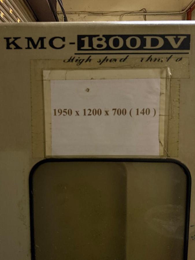 Used Kao Ming KMC-1800DV Double Column Maching Center Year 2010