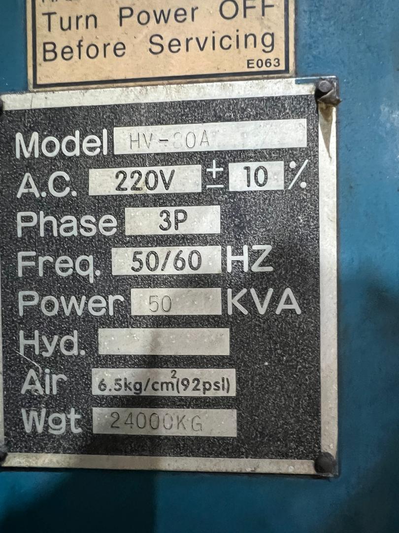 Used Hartford HV80A CNC Vertical Machining Center / CNC Milling