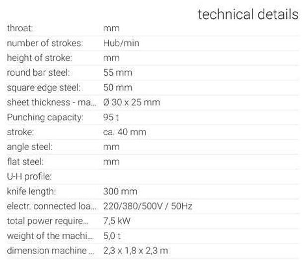 Used PEDDINGHAUS Model 210 SUPER 20 Section Steel Shear 