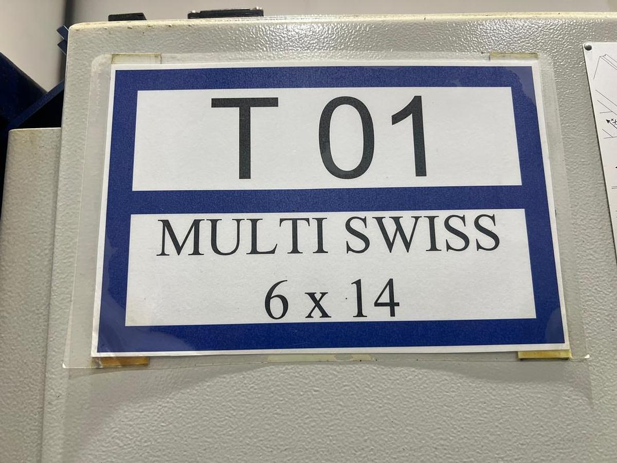 Used Tornos Multiswiss 6x14 Auto Lathe Machine Year 2013