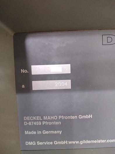 Used Year 2004 DMG DMU80T 5 Axis Universal Machining Center source Alvin 18.10.24