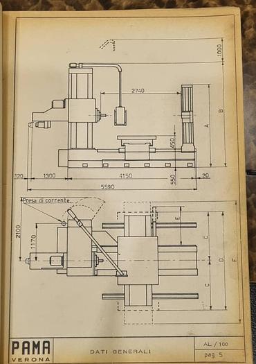 Used Horizontal Boring Machine Pama 1700x1400-2