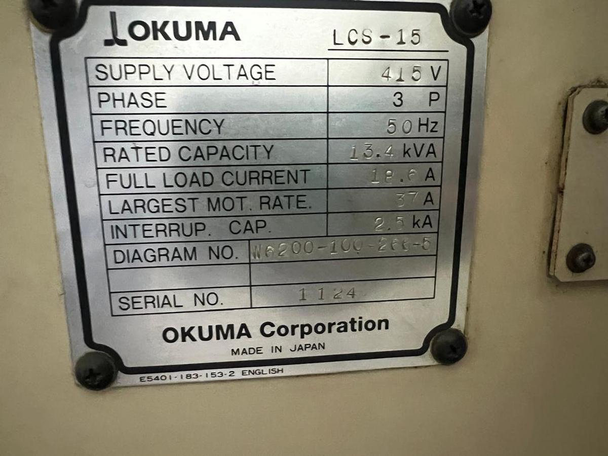 Used OKUMA LCS -15 CNC Lathe