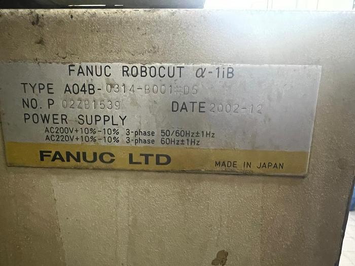 Used Year 2002 Fanuc ROBOCUT α -1iB Wire Cutting Edm Machine
