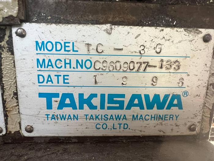 Used Takisawa TC-30 CNC Lathe Year 1996 
