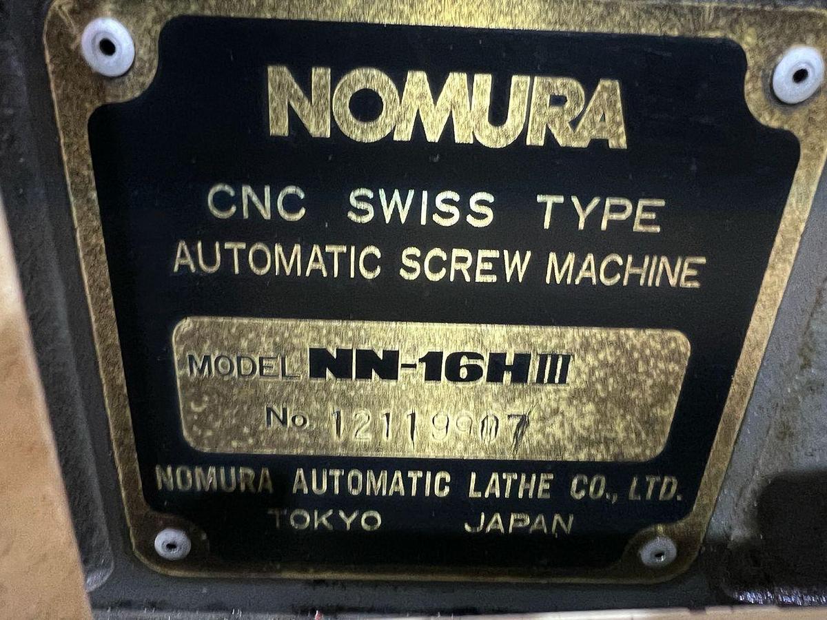 Used NOMURA NN-16HIII CNC SWISS TYPE AUTO LATHE