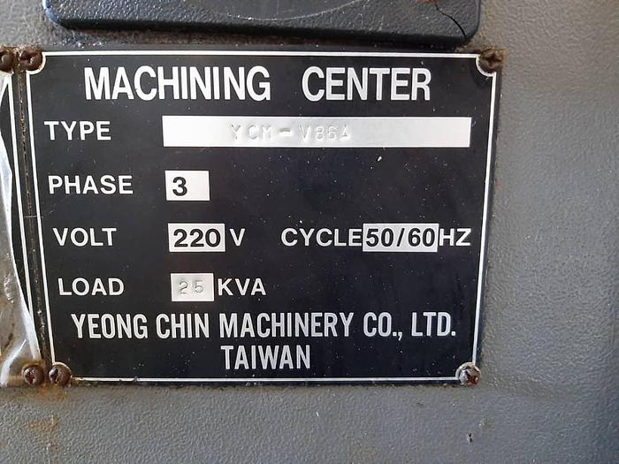 Used Year 2002 YCM V86A Machining Center 