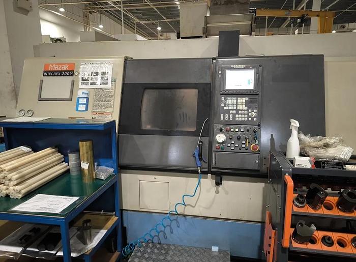 Used Year 2000 Mazak Integrex 200Y Universal Turn-Mill Center 