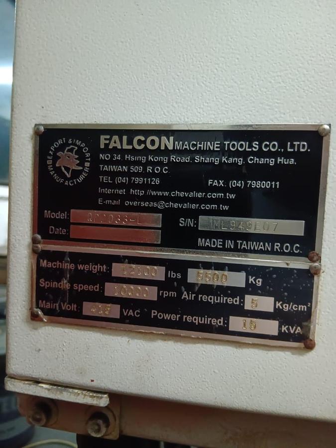 Used Chevalier QP2033-L Vertical Machining Center Year 2007