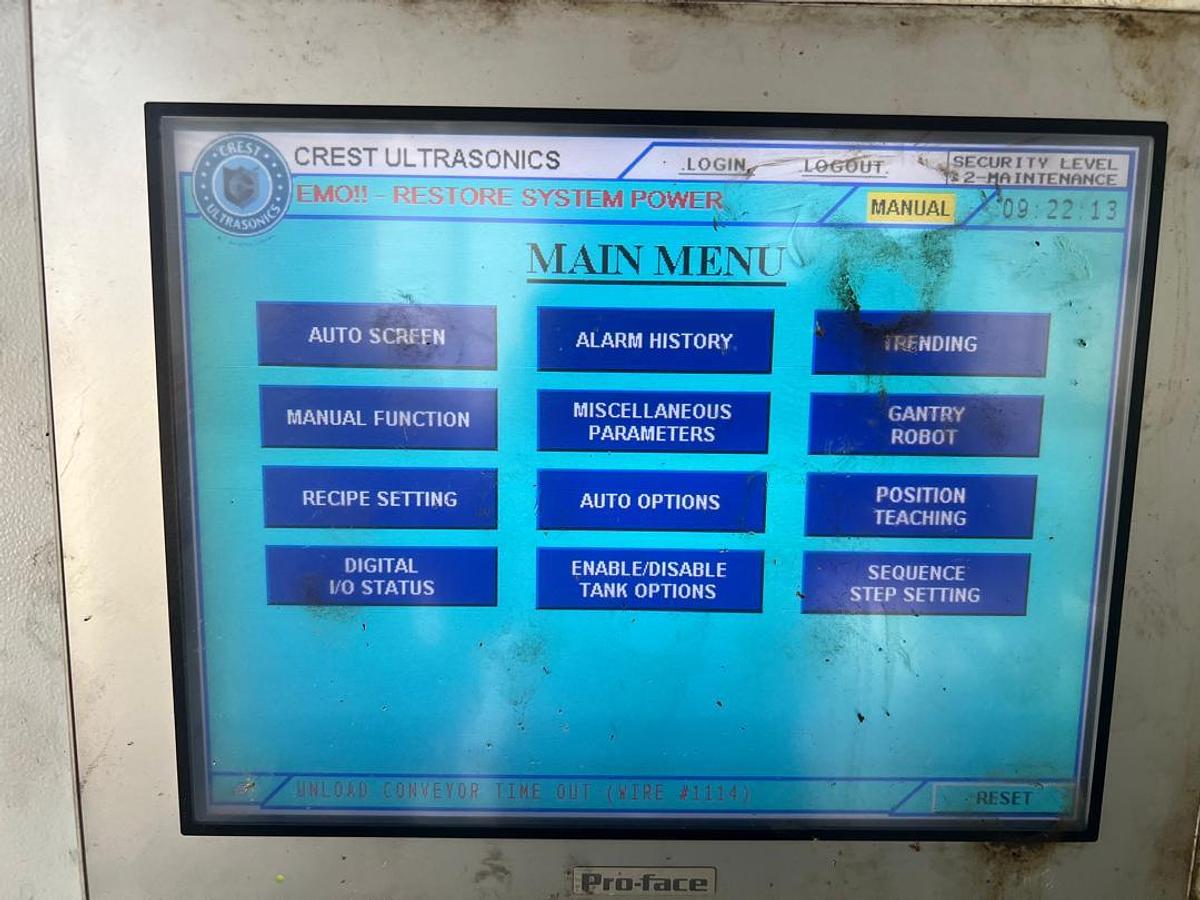 Used Crest Ultrasonics Cleaning Machine