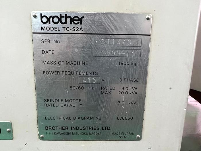 Used Brother TC-S2A CNC Vertical Machining Centers