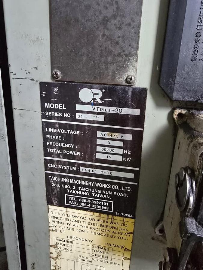 Used Victor VT Plus-20 CNC Lathe