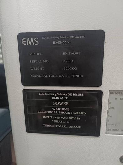 Used Year 2010 EMS-650T Graphite Machining Center
