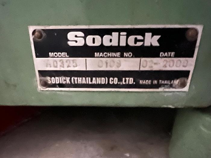 Used Sodick AQ325L Wirecut EDM Year 2000