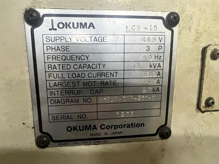 Used OKUMA LCS-15 CNC Lathe 