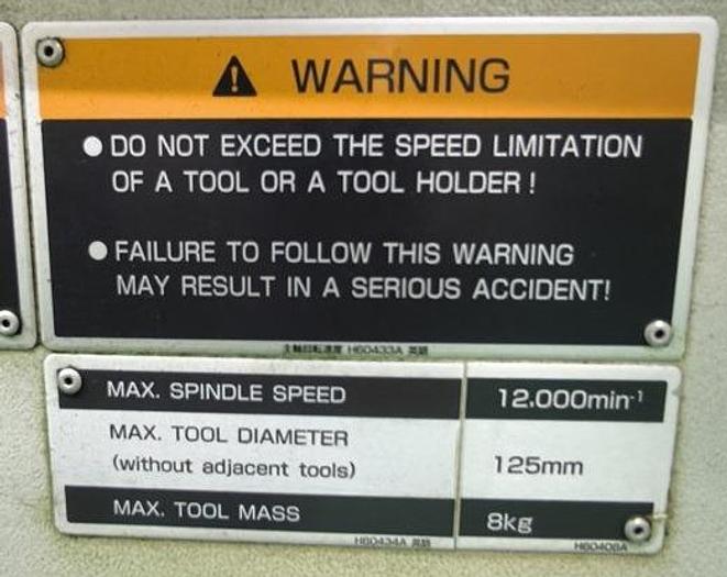 Used Mori Seiki Dura Center 5 Vertical Machining Center