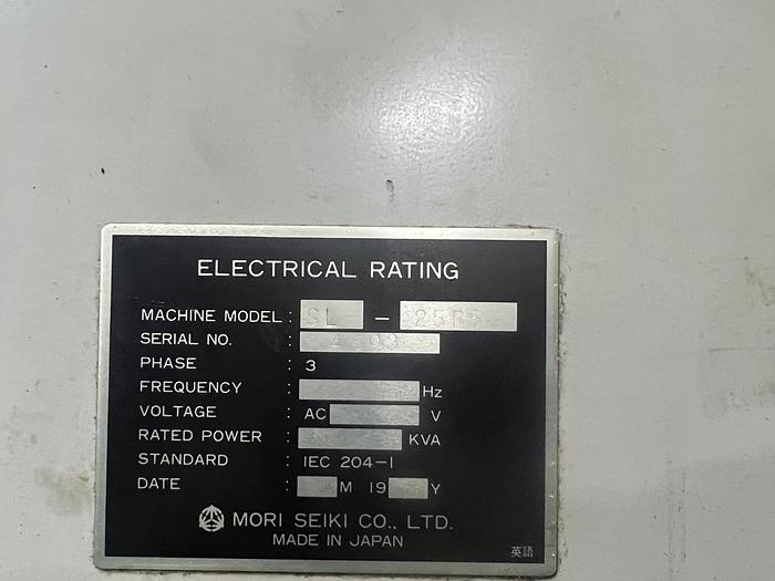 Used Lathe Mori Seiki Model SL25-B5