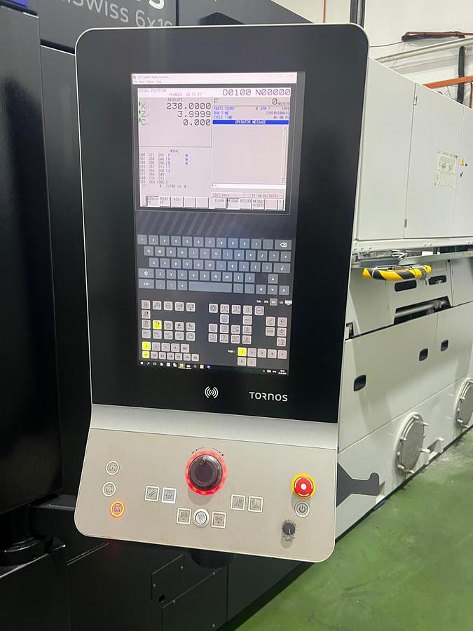 Used Tornos Multiswiss 6x16 Auto Lathe Machine Year 2019