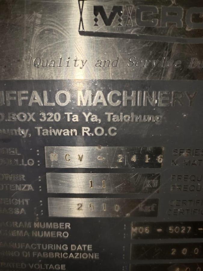 Used Microcut Challenger 2416 Vertical Machining Center Year 2003