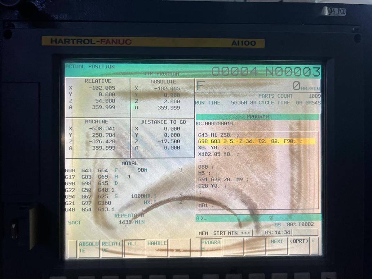 Used Hartford LG-1000 CNC Vertical Machining Center Year 2013