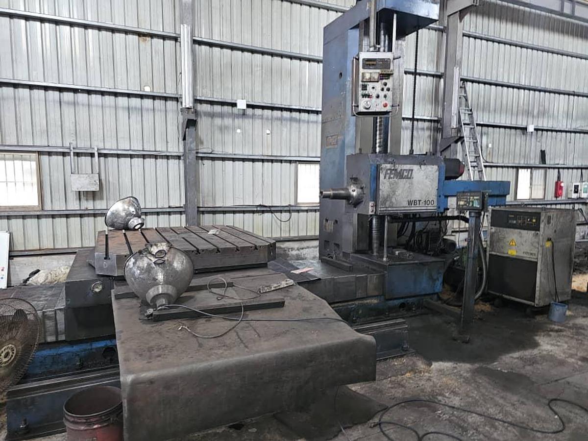 Used Femco WBT-100 Horizontal Boring Mill Year 1992