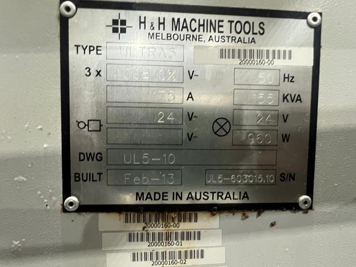 Used H&H ULTRA5 Moving Column Machining Center Year 2013