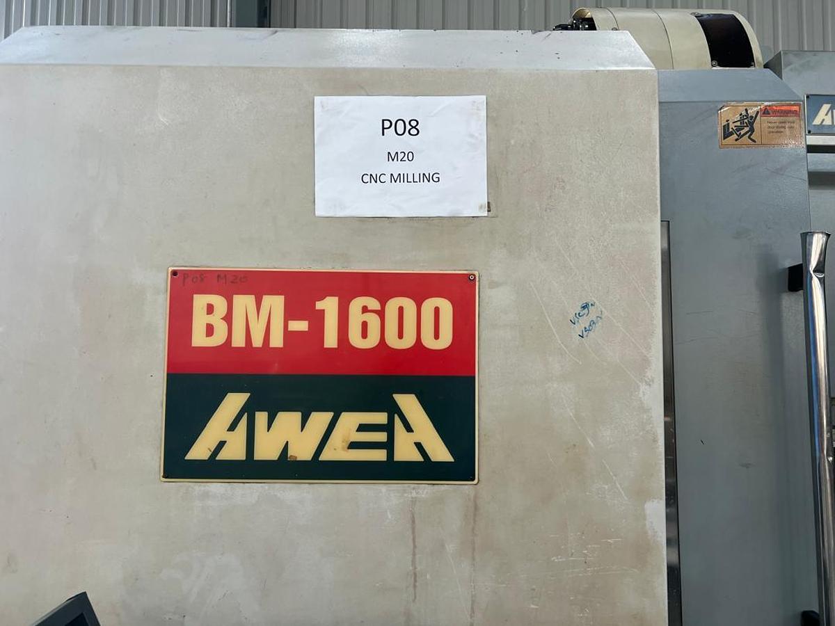Used Awea BM-1600 Vertical Machining Center Year 2005