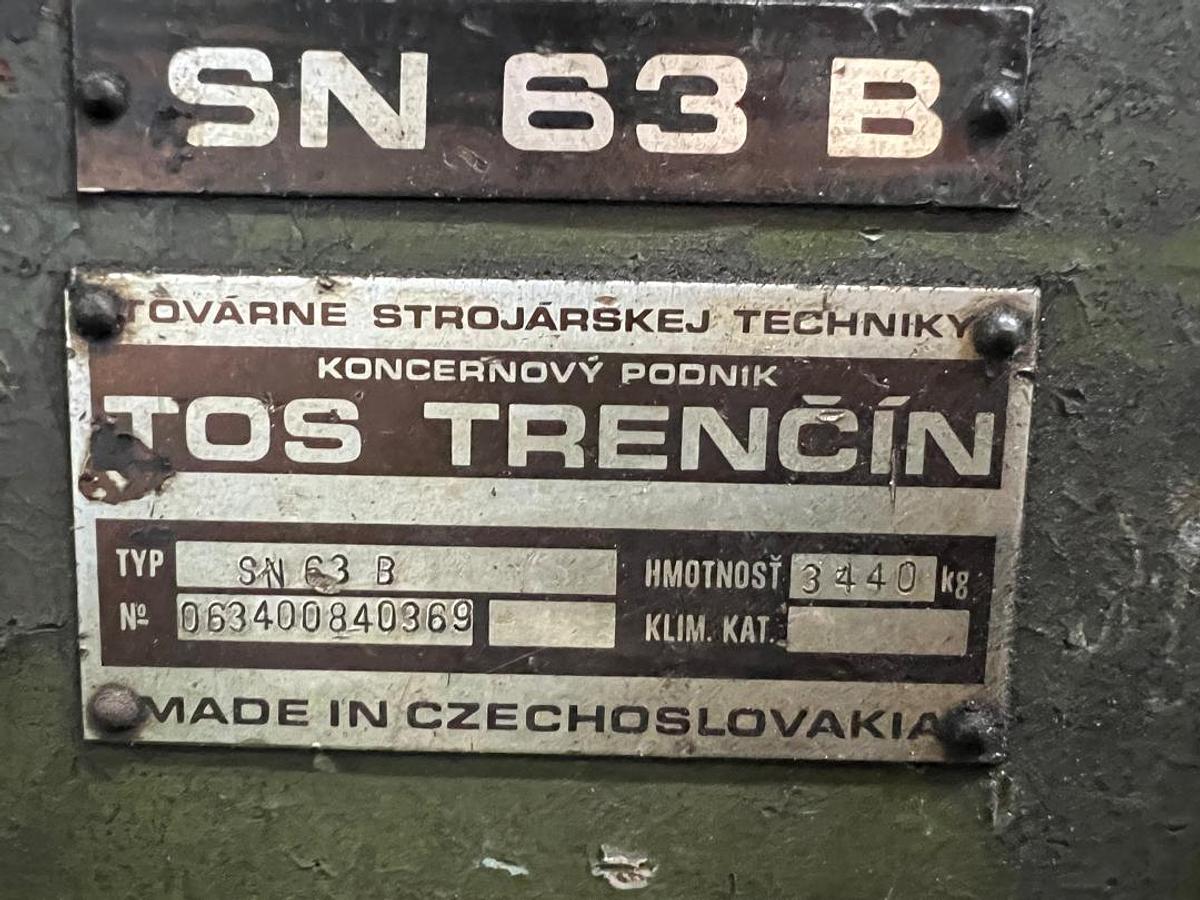Used TOS Trencin SN 63B Conventional Lathe 4m