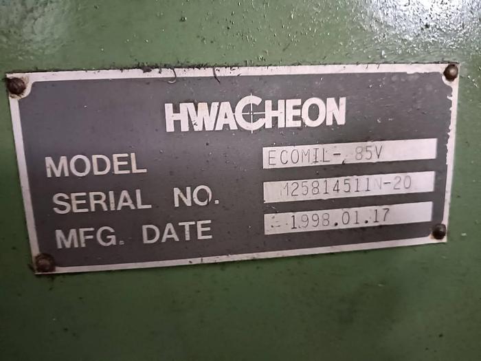 Used HWACHEON Ecomil-85V Year 1998 CNC Vertical Machining Center