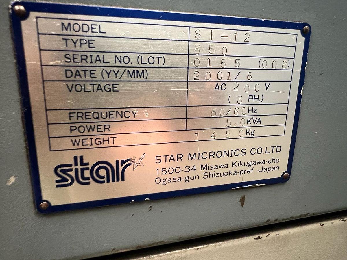 Used STAR SI-12 Auto Turning Lathe Year 2001