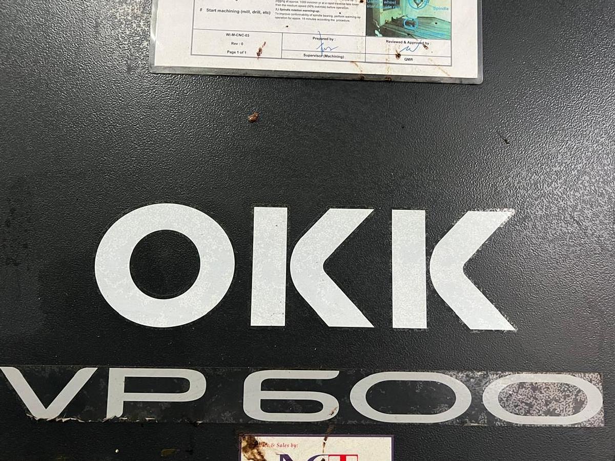 Used OKK VP600 Vertical Machining Center Year 2008