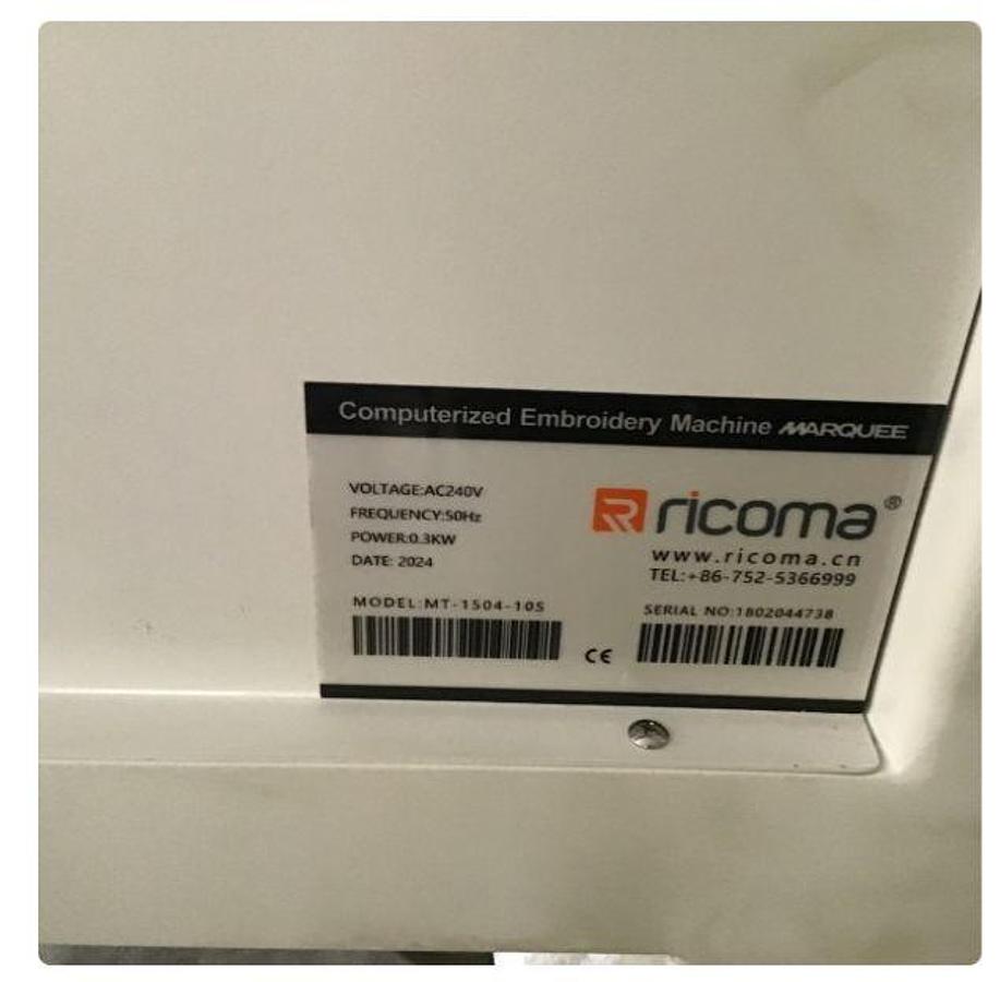 Used Ricoma MT-1504 Textile Machine