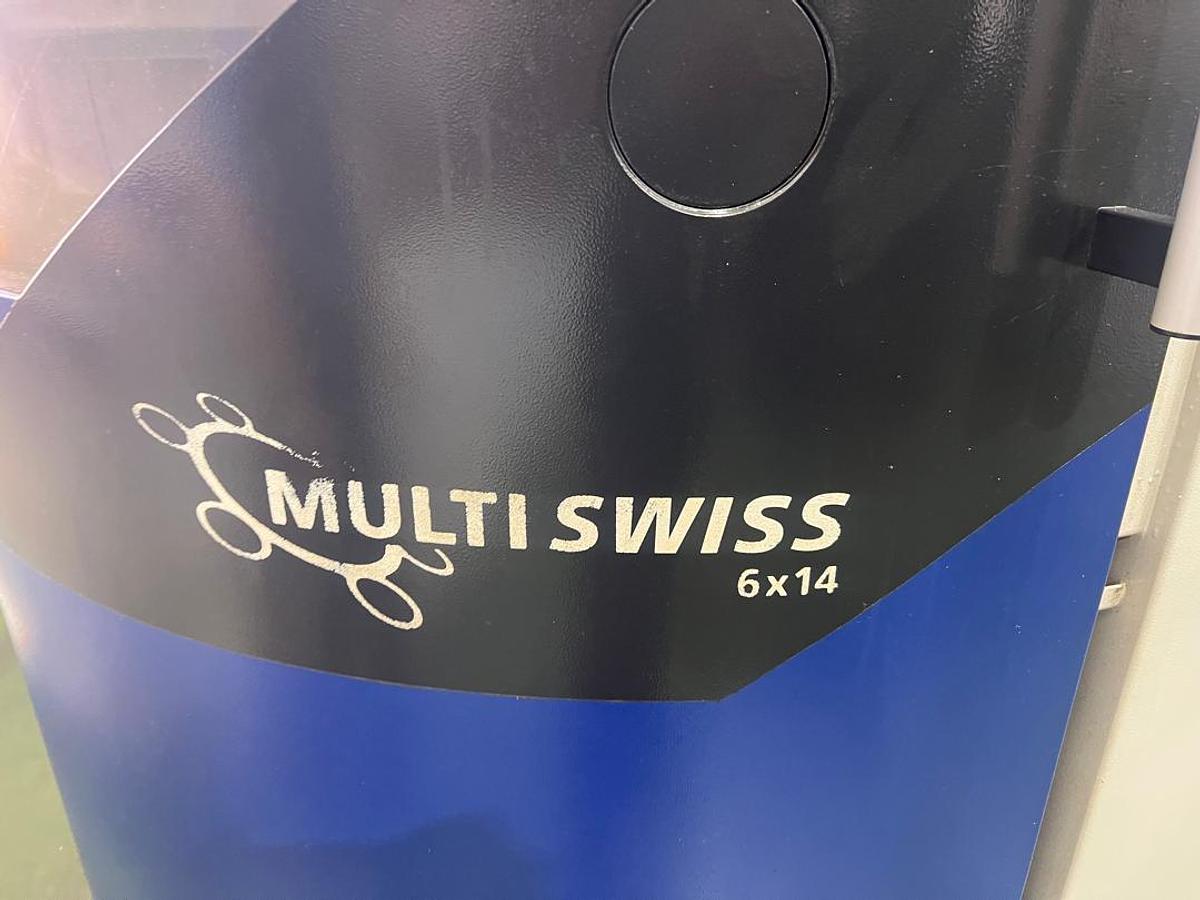 Used Tornos Multiswiss 6x14 Auto Lathe Machine Year 2013