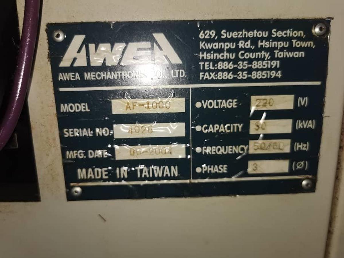 Used Awea AF-1000 Vertical Machining Center Year 2004