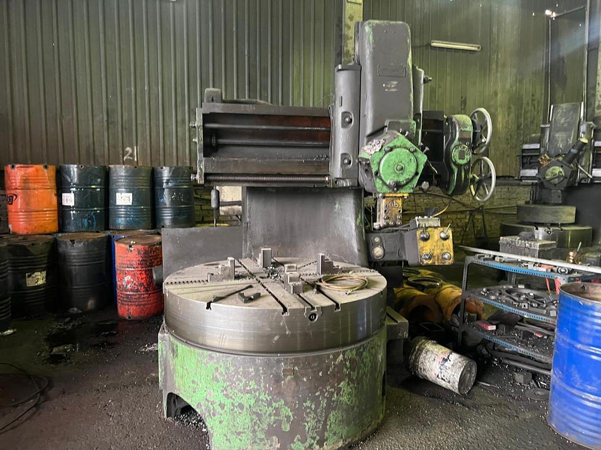 Used Webster Bennet Vertical Turning Lathe 1500mm