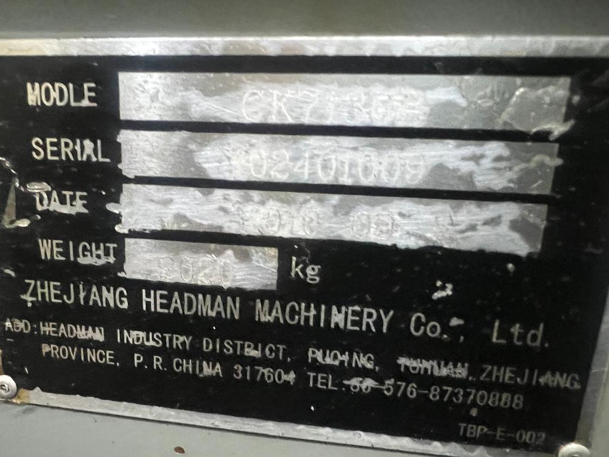 Used Headman CM7130B CNC Lathe Year 2010