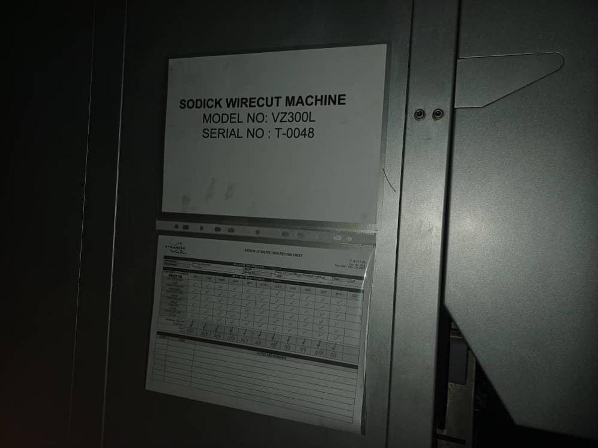 Used Sodick VL300Q Wire Cutting EDM Year 2016