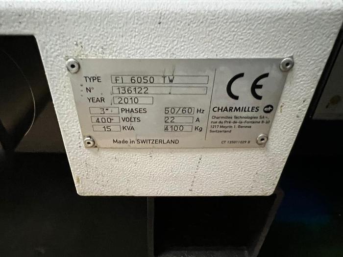 Used Charmilles FI 6050 TW Wirecut EDM Year 2010