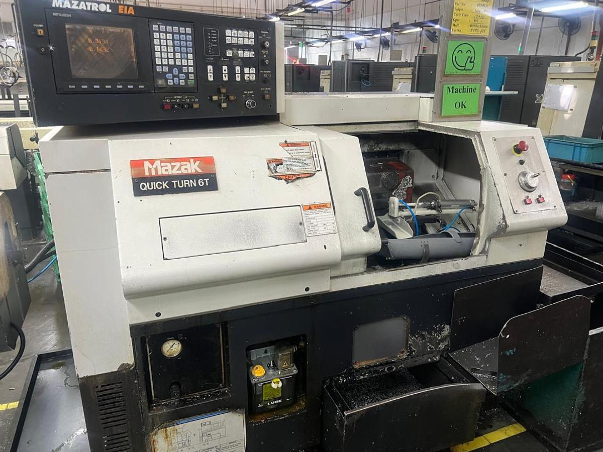 Used Mazak Quickturn 6T CNC Lathe Year 2008