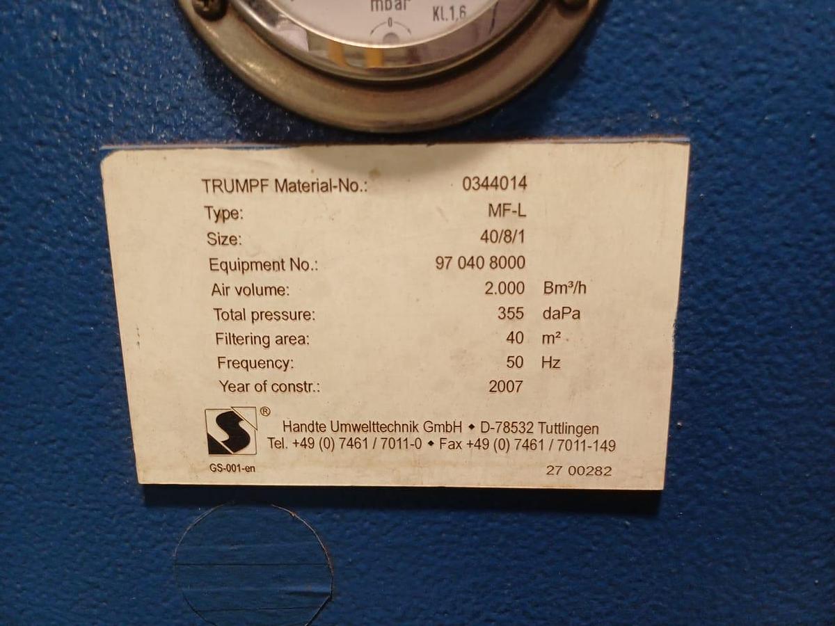 Used Trumpf Trulaser 3530 Laser Cutting Machine Year 2007