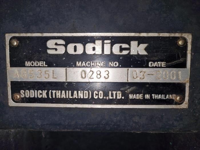 Used Year 2001 Sodick  AQ535L WireCut