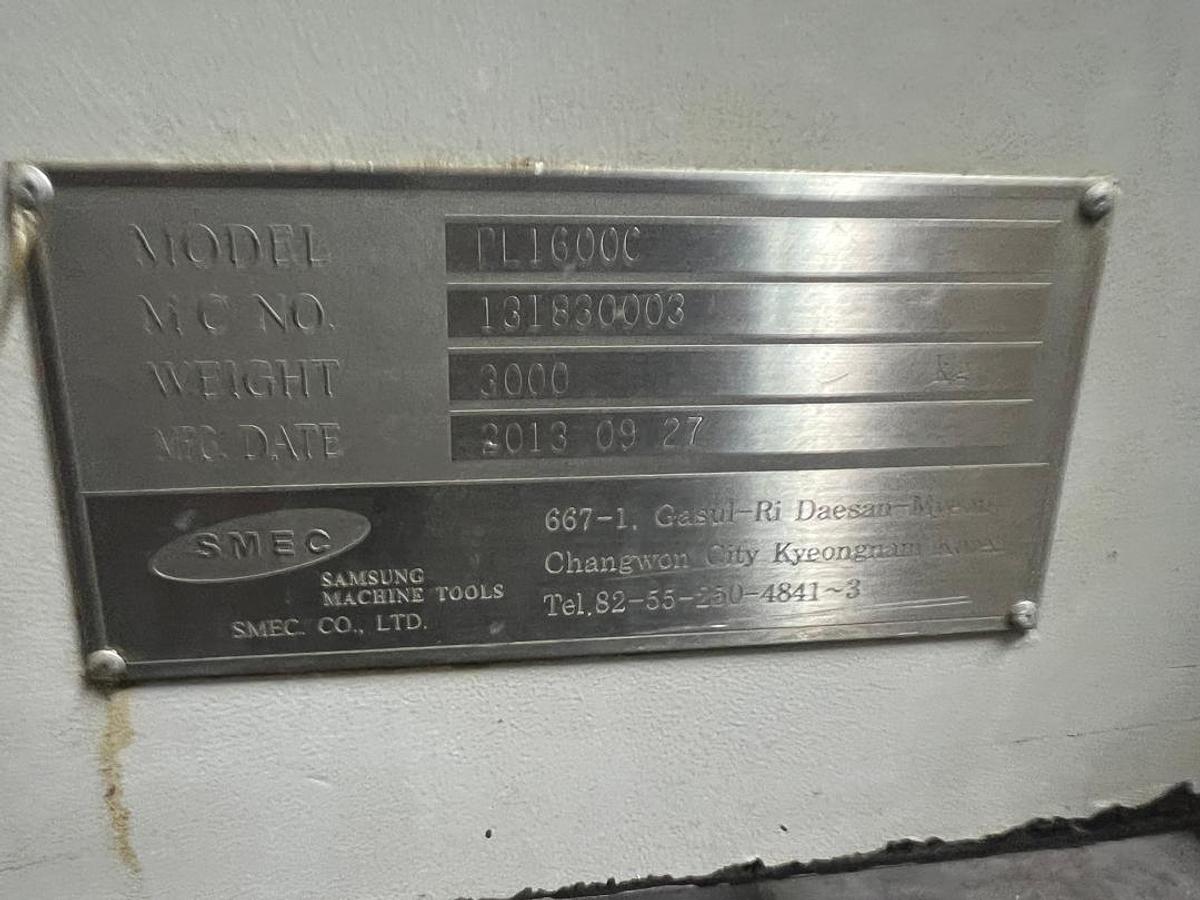 Used SMEC Samsung PLC1600C CNC Turning Center Year 2013