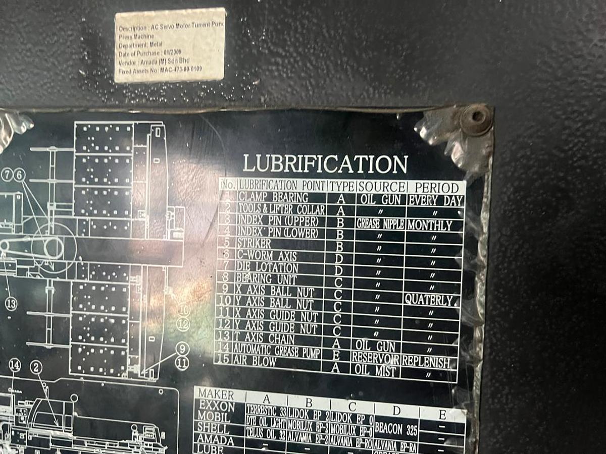 Used Amada AC2510 NT CNC Turret Punch Press